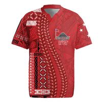 Samoa FAST Siapo Rugby Jersey Tatau-Ulafala Vines LT7 Red - Polynesian Pride