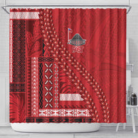 Samoa FAST Siapo Shower Curtain Tatau-Ulafala Vines - Polynesian Pride