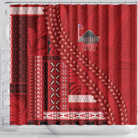 Samoa FAST Siapo Shower Curtain Tatau-Ulafala Vines - Polynesian Pride
