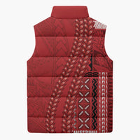 Samoa FAST Siapo Sleeveless Puffer Jacket Tatau-Ulafala Vines LT7 - Polynesian Pride