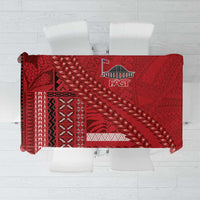 Samoa FAST Siapo Tablecloth Tatau-Ulafala Vines LT7 Red - Polynesian Pride