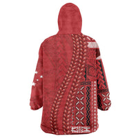 Samoa FAST Siapo Wearable Blanket Hoodie Tatau-Ulafala Vines LT7 - Polynesian Pride