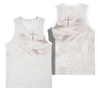 Samoa Lotu Tamaiti White Prayers Basketball Jersey Floral Mamanu Siapo LT7 - Polynesian Pride