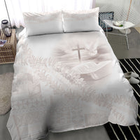 Samoa Lotu Tamaiti White Prayers Bedding Set Floral Mamanu Siapo LT7 - Polynesian Pride