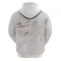 Samoa Lotu Tamaiti White Prayers Zip Hoodie Floral Mamanu Siapo LT7 - Polynesian Pride