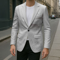 Tonga White Sunday Fakame Blazer Tokelaufeletoa Kupesi LT7 - Polynesian Pride