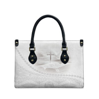 Tonga White Sunday Fakame Leather Bag Tokelaufeletoa Kupesi LT7 - Polynesian Pride