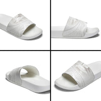 Tonga White Sunday Fakame Slide Sandals Tokelaufeletoa Kupesi LT7 - Polynesian Pride