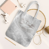 Tonga White Sunday Fakame Tote Bag Tokelaufeletoa Kupesi LT7 White Strap One Size White - Polynesian Pride