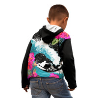 Hawaii Surfing Kid Hoodie Triple Crown Rides The Waves LT7 - Polynesian Pride