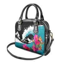 Hawaii Surfing Shoulder Handbag Triple Crown Rides The Waves LT7 - Polynesian Pride