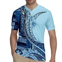 Samoa Siapo Mamanu Rugby Jersey Plumeria Navy Blue Motifs LT7 - Polynesian Pride