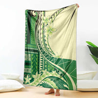 Samoa Siapo Mamanu Blanket Plumeria Emerald Motifs LT7 - Polynesian Pride