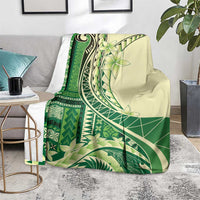 Samoa Siapo Mamanu Blanket Plumeria Emerald Motifs LT7 - Polynesian Pride