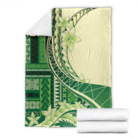 Samoa Siapo Mamanu Blanket Plumeria Emerald Motifs LT7 - Polynesian Pride