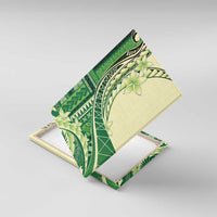 Samoa Siapo Mamanu Canvas Wall Art Plumeria Emerald Motifs LT7 With Frame Green - Polynesian Pride