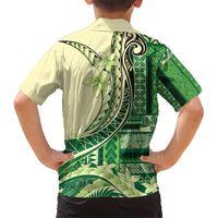 Samoa Siapo Mamanu Hawaiian Shirt Plumeria Emerald Motifs LT7 - Polynesian Pride