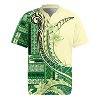 Samoa Siapo Mamanu Rugby Jersey Plumeria Emerald Motifs LT7 Green - Polynesian Pride