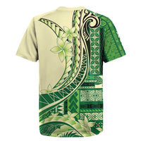 Samoa Siapo Mamanu Rugby Jersey Plumeria Emerald Motifs LT7 - Polynesian Pride