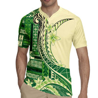 Samoa Siapo Mamanu Rugby Jersey Plumeria Emerald Motifs LT7 - Polynesian Pride