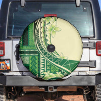 Samoa Siapo Mamanu Spare Tire Cover Plumeria Emerald Motifs LT7 Green - Polynesian Pride