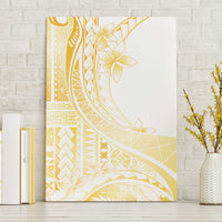 Samoa Siapo Mamanu Canvas Wall Art Plumeria Fancy Gold Motifs LT7 Without Frame Gold - Polynesian Pride