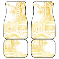 Samoa Siapo Mamanu Car Mats Plumeria Fancy Gold Motifs LT7 - Polynesian Pride