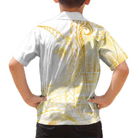 Samoa Siapo Mamanu Hawaiian Shirt Plumeria Fancy Gold Motifs LT7 - Polynesian Pride