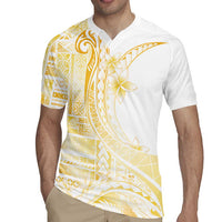 Samoa Siapo Mamanu Rugby Jersey Plumeria Fancy Gold Motifs LT7 - Polynesian Pride