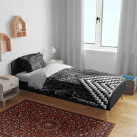 Aotearoa Taniko Pattern Bedding Set Poutama Mix Kowhai Flowers