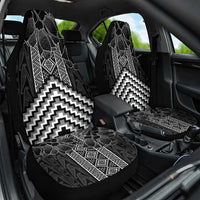 Aotearoa Taniko Pattern Car Seat Cover Poutama Mix Kowhai Flowers