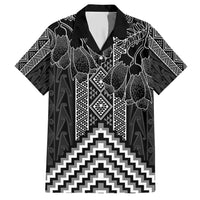 Aotearoa Taniko Pattern Family Matching Short Sleeve Bodycon Dress and Hawaiian Shirt Poutama Mix Kowhai Flowers