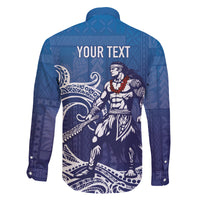 Samoa Manuia le Aso Tuto'atasi Siapo Motif Family Matching Summer Maxi Dress and Hawaiian Shirt Warrior with Nifo Oti