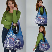 Samoa Manuia le Aso Tuto'atasi Siapo Motif Grocery Bag Warrior with Nifo Oti LT7 - Polynesian Pride