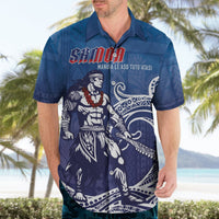 Samoa Manuia le Aso Tuto'atasi Siapo Motif Hawaiian Shirt Warrior with Nifo Oti LT7 - Polynesian Pride