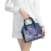 Samoa Manuia le Aso Tuto'atasi Siapo Motif Shoulder Handbag Warrior with Nifo Oti