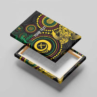 Vanuatu Personalized Aboriginal Arts Canvas Wall Art Turtle and Iguana Special LT7 - Polynesian Pride