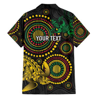 Vanuatu Personalized Aboriginal Arts Family Matching Long Sleeve Bodycon Dress and Hawaiian Shirt Turtle and Iguana Special - Polynesian Pride