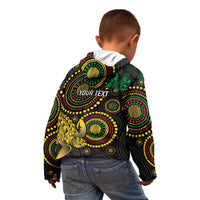 Vanuatu Personalized Aboriginal Arts Kid Hoodie Turtle and Iguana Special LT7 - Polynesian Pride