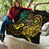 Vanuatu Personalized Aboriginal Arts Quilt Turtle and Iguana Special - Polynesian Pride