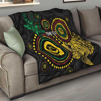 Vanuatu Personalized Aboriginal Arts Quilt Turtle and Iguana Special - Polynesian Pride