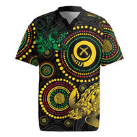 Vanuatu Personalized Aboriginal Arts Rugby Jersey Turtle and Iguana Special LT7 Colorful - Polynesian Pride