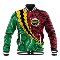 Vanuatu Personalized Tribal Baseball Jacket Aboriginal Inspired Mix Style LT7 Unisex Colorful - Polynesian Pride