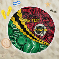 Vanuatu Personalized Tribal Beach Blanket Aboriginal Inspired Mix Style LT7 One Size 150cm Colorful - Polynesian Pride