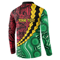 Vanuatu Personalized Tribal Button Sweatshirt Aboriginal Inspired Mix Style LT7 - Polynesian Pride