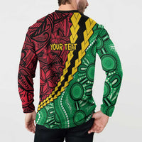 Vanuatu Personalized Tribal Button Sweatshirt Aboriginal Inspired Mix Style LT7 - Polynesian Pride