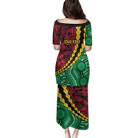 Vanuatu Personalized Tribal Family Matching Puletasi and Hawaiian Shirt Aboriginal Inspired Mix Style LT7 - Polynesian Pride