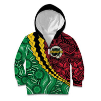 Vanuatu Personalized Tribal Kid Hoodie Aboriginal Inspired Mix Style LT7 Zip Hoodie Colorful - Polynesian Pride