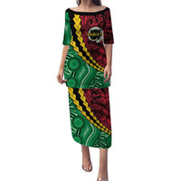 Vanuatu Personalized Tribal Puletasi Aboriginal Inspired Mix Style - Polynesian Pride