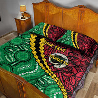 Vanuatu Personalized Tribal Quilt Bed Set Aboriginal Inspired Mix Style - Polynesian Pride